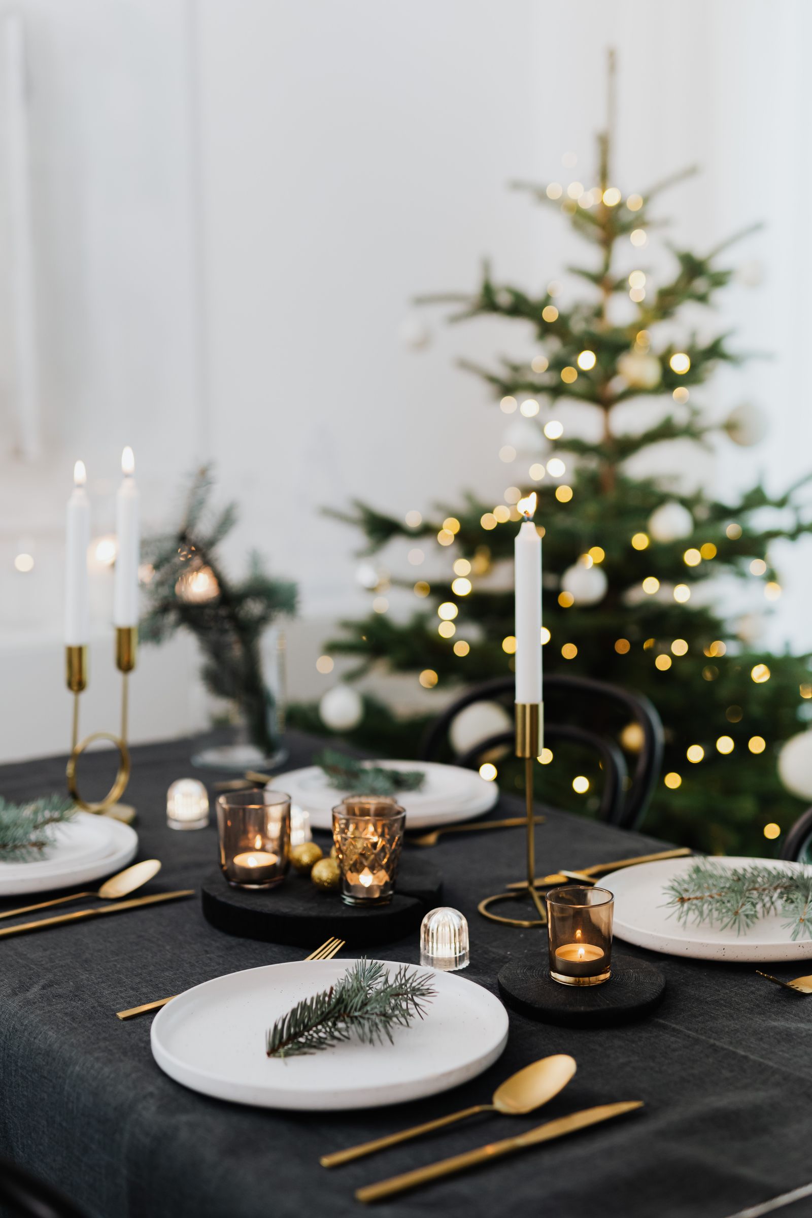 Julebordet dekket i nordisk stil